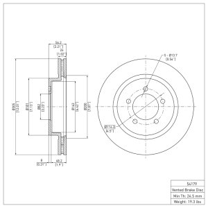 Ford Explorer Brake Rotor (1) - Front - R1 Concepts - Plain - `02-`05